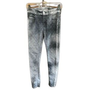 MM6 Maison Margiela Jeans Skinny IT 42 US M Gray Women Zip Slim Fit Cotton Blend
